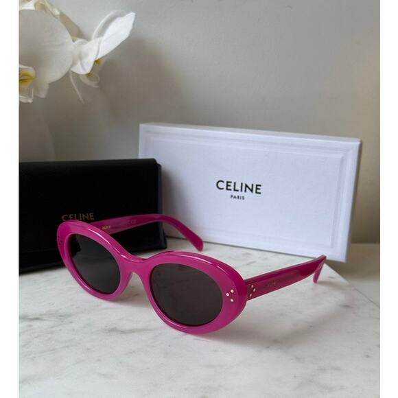 NEW Celine CL40193I Pink Cat Eye Sunglasses - Picture 1 of 5